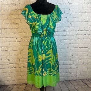 Max and Cleo Molly Ruffles Chiffon Dress size 6